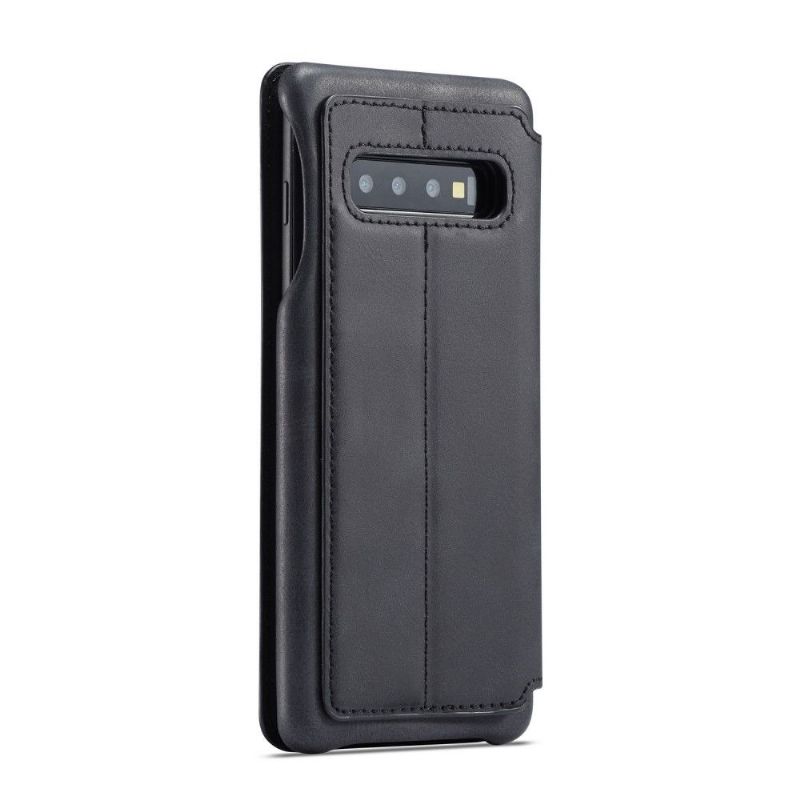 Samsung Galaxy S10 Plus - Coque avec rabat simili cuir