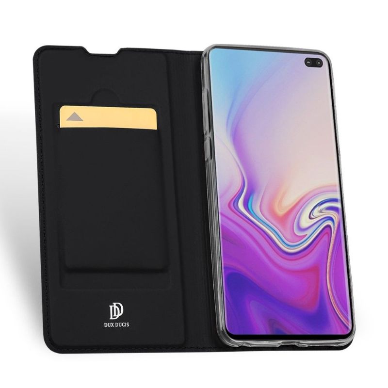 Samsung Galaxy S10 Plus - Étui business imitation cuir