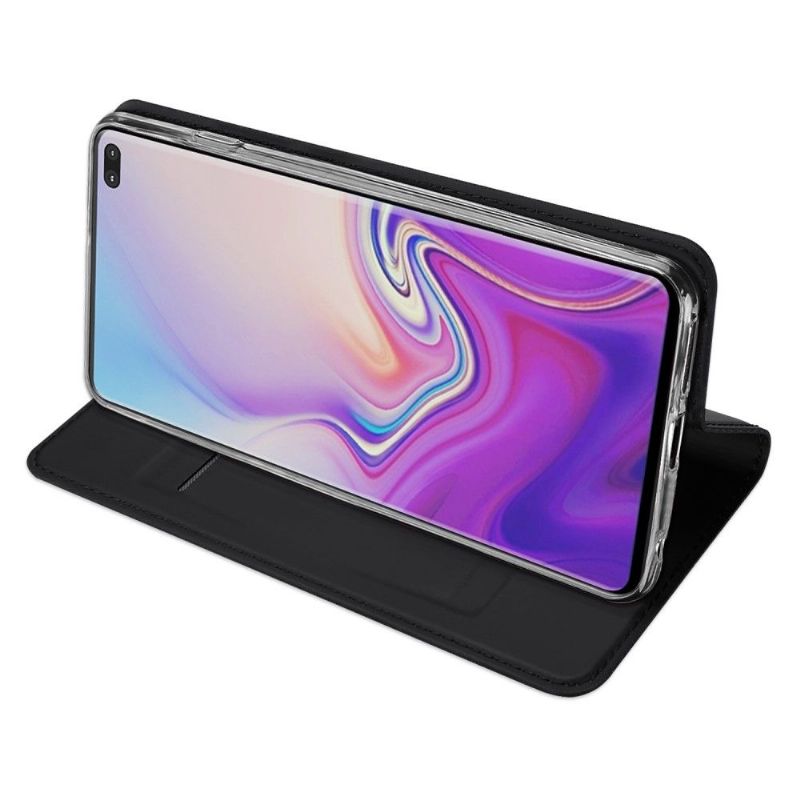 Samsung Galaxy S10 Plus - Étui business imitation cuir