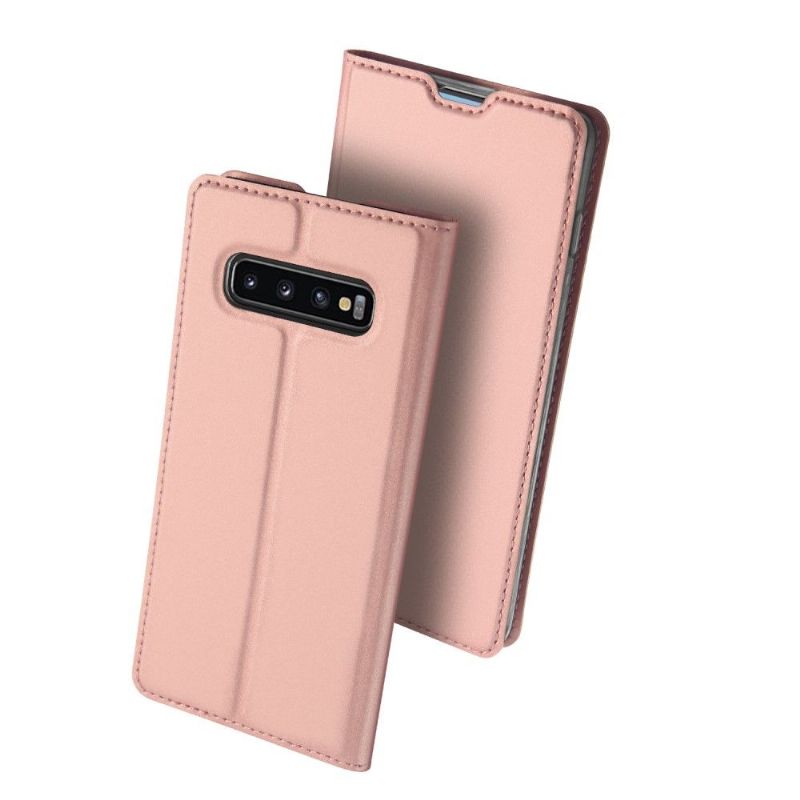 Samsung Galaxy S10 Plus - Étui business imitation cuir