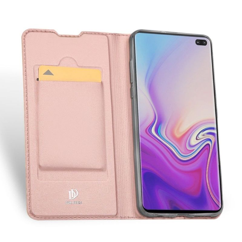 Samsung Galaxy S10 Plus - Étui business imitation cuir