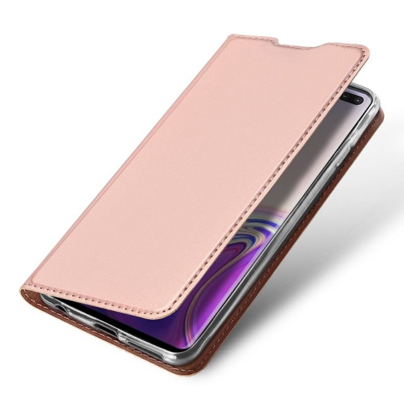 Samsung Galaxy S10 Plus - Étui business imitation cuir