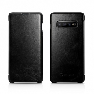 Samsung Galaxy S10 Plus - Étui cuir véritable vintage