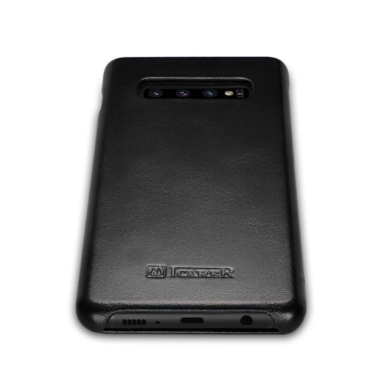 Samsung Galaxy S10 Plus - Étui cuir véritable vintage