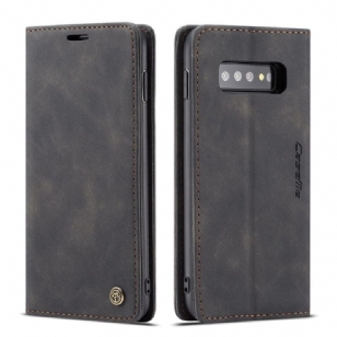 Samsung Galaxy S10 Plus - Etui imitation cuir premium