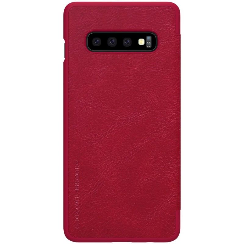 Samsung Galaxy S10 Plus - Étui NILLKIN Qin revêtement cuir