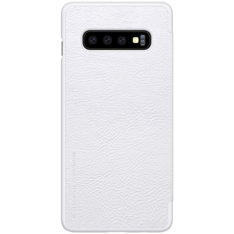 Samsung Galaxy S10 Plus - Étui NILLKIN Qin revêtement cuir