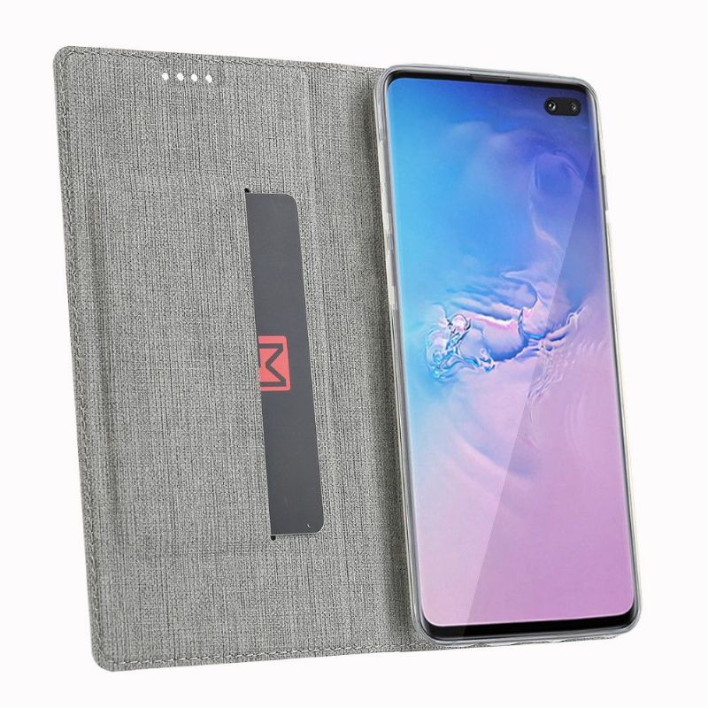 Samsung Galaxy S10 Plus - Etui texturé croisillons support