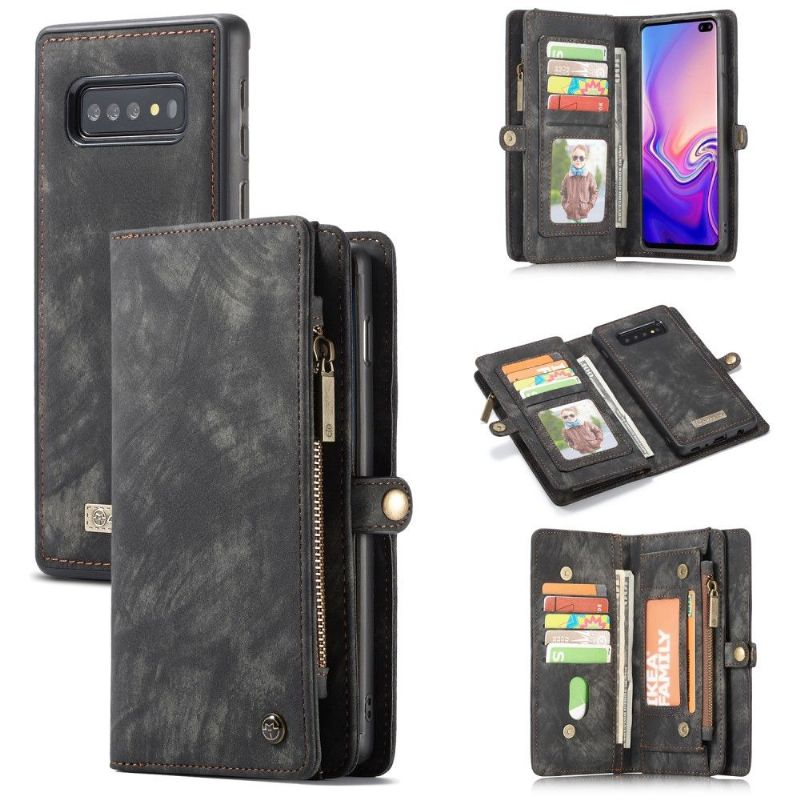 Samsung Galaxy S10 Plus - Housse portefeuille et Coque magnétique 2 en 1