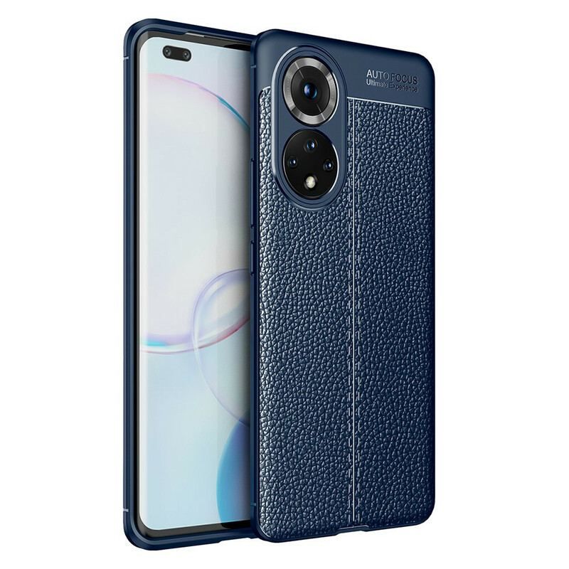 Coque Honor 50 Pro / Huawei Nova 9 Pro Effet Cuir Litchi Double Line