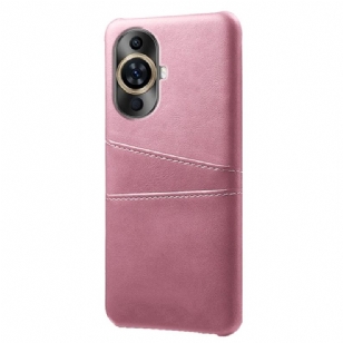 Coque Huawei Nova 12S Effet Cuir Porte-Cartes