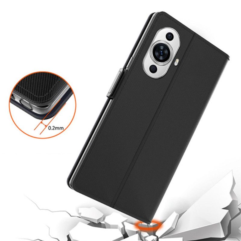 Housse Huawei Nova 12S Miroir et Porte-Cartes Frontal