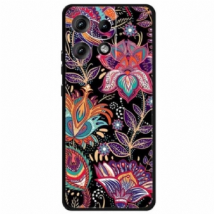 Coque Motorola Edge 50 Pro Feuille Violettes