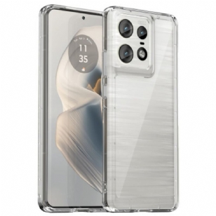 Coque Motorola Edge 50 Pro Transparente Boutons Électroplaqués