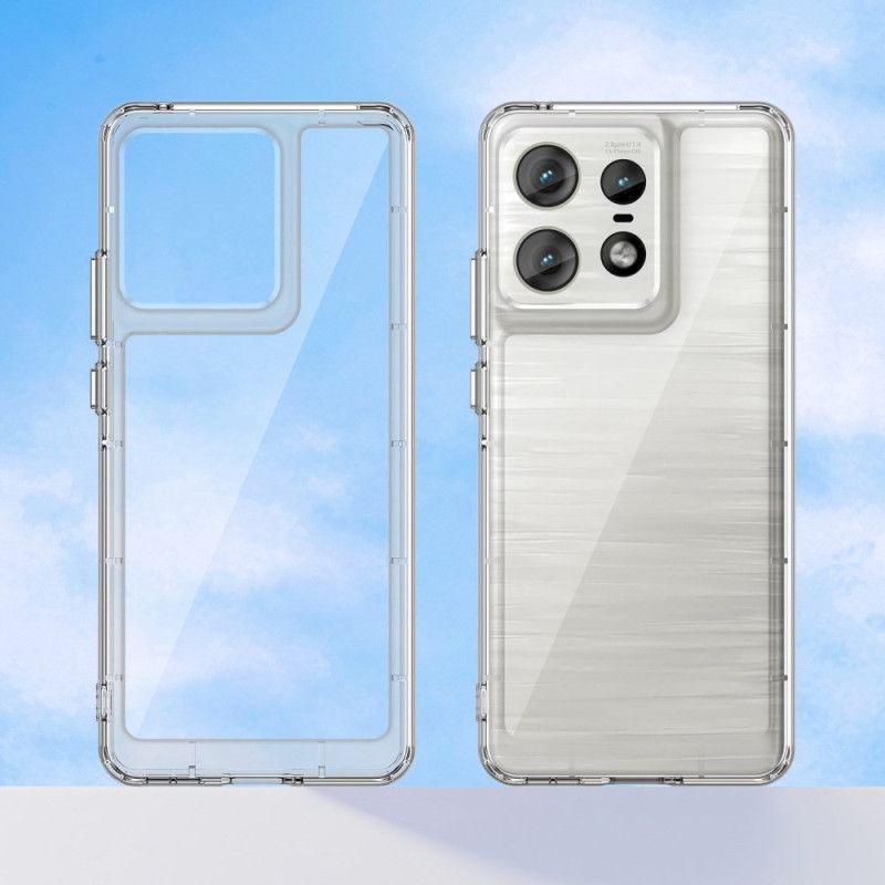 Coque Motorola Edge 50 Pro Transparente Boutons Électroplaqués