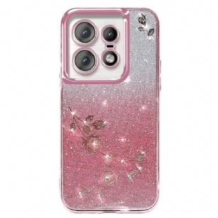 CoqueMotorola Edge 50 Pro Strass et Fleurs KADEM