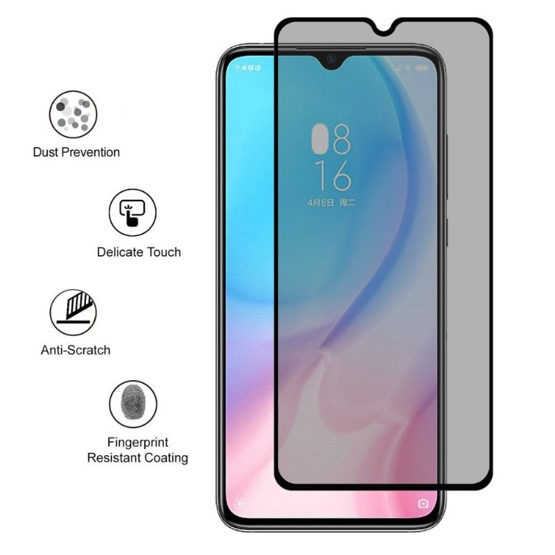 Xiaomi Mi 9 Lite - Protection d'écran verre trempé et filtre de confidentialité