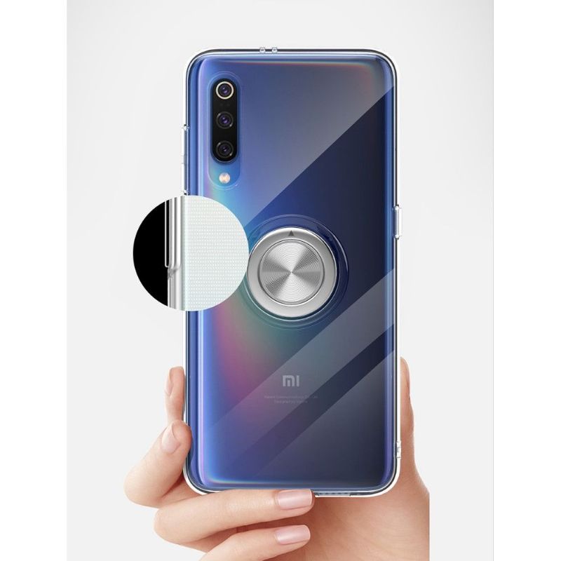 Xiaomi Mi 9 - Coque avec anneau magnétique - transparent