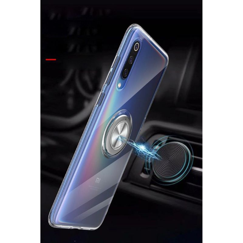 Xiaomi Mi 9 - Coque avec anneau magnétique - transparent