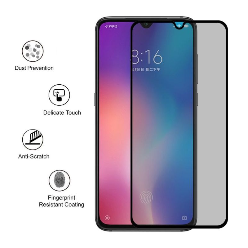 Xiaomi Mi 9 - Verre trempé et filtre de confidentialité