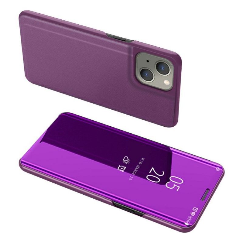 Coque iPhone 13 mini avec rabat effet miroir