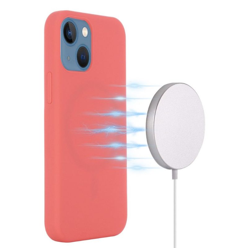 Coque iPhone 13 mini silicone liquide avec MagSafe