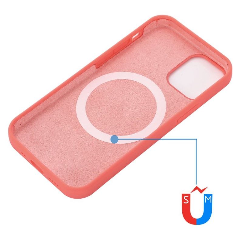 Coque iPhone 13 mini silicone liquide avec MagSafe