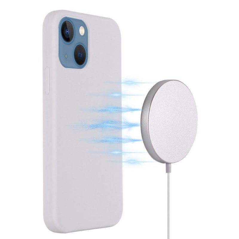 Coque iPhone 13 mini silicone liquide avec MagSafe