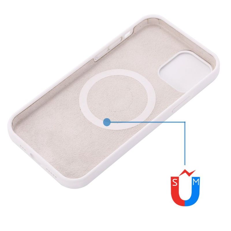 Coque iPhone 13 mini silicone liquide avec MagSafe