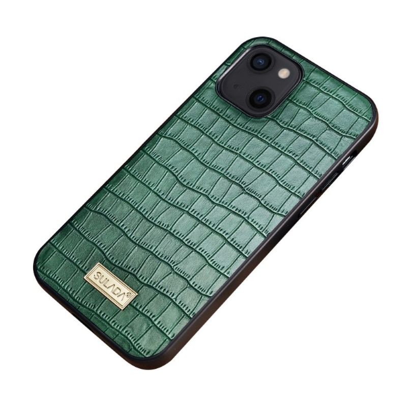 Coque iPhone 13 mini SULADA Croco Effet Cuir