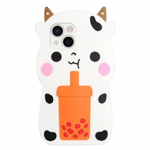 Coque iPhone 13 mini Vache 3D avec sangle