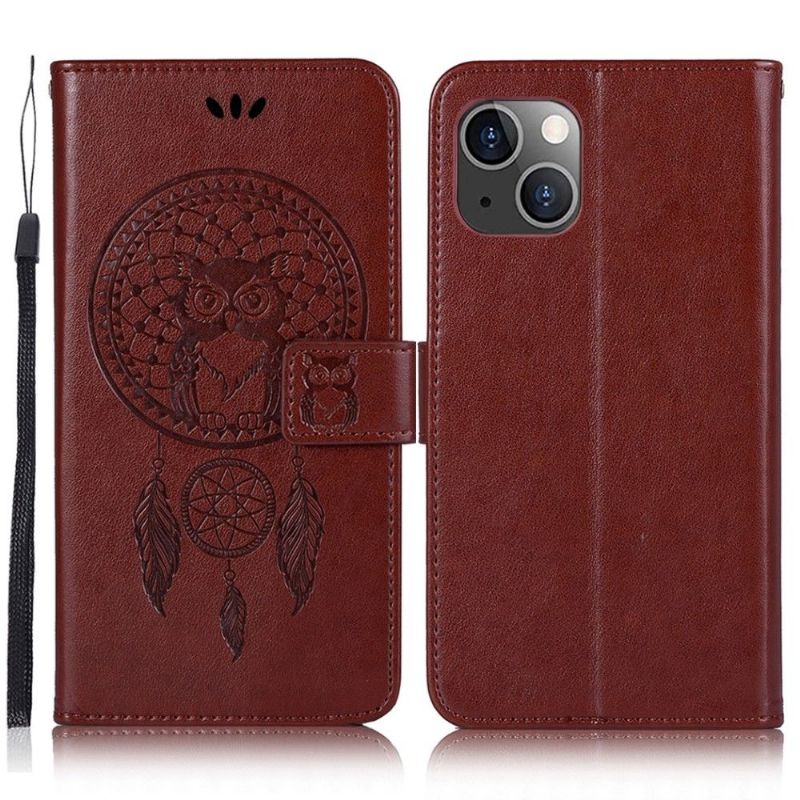 Housse iPhone 13 mini hibou attrape rêves