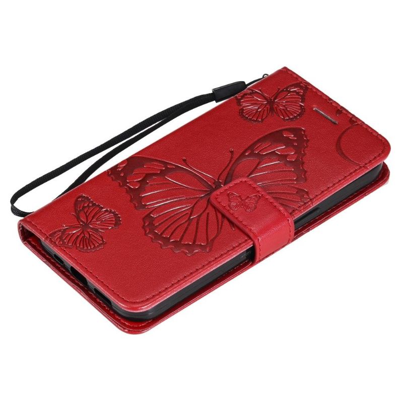 Housse iPhone 13 mini Papillons fonction support