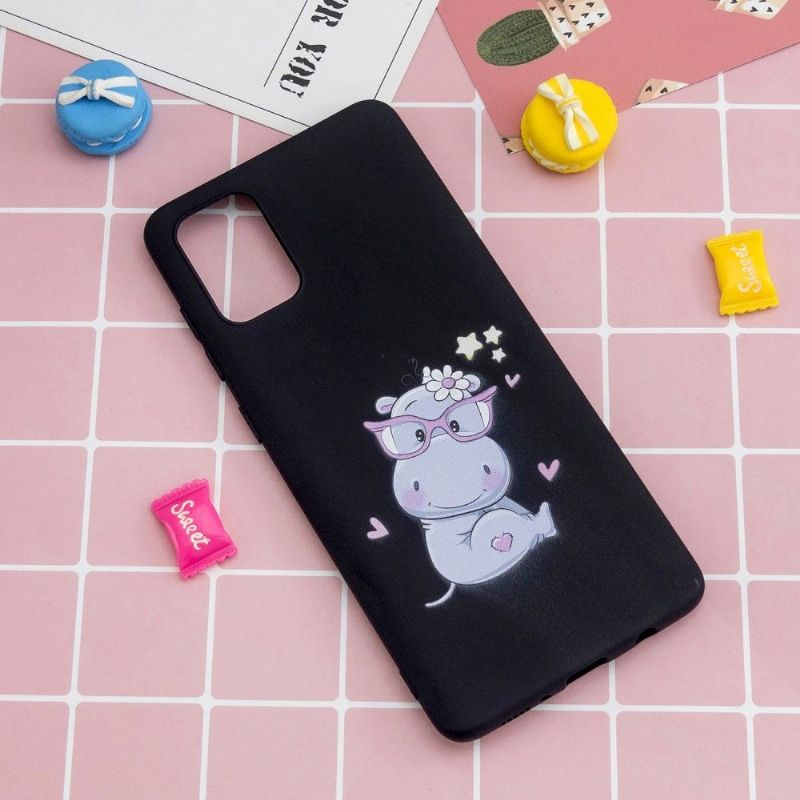 Coque Samsung Galaxy A33 5G Hippopotame à lanière