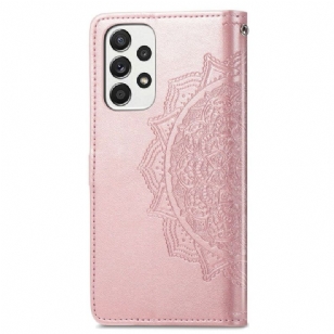 Housse Samsung Galaxy A33 5G Mandala relief en simili cuir