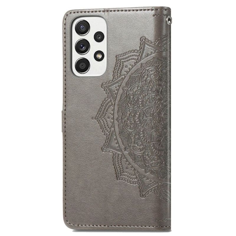 Housse Samsung Galaxy A33 5G Mandala relief en simili cuir