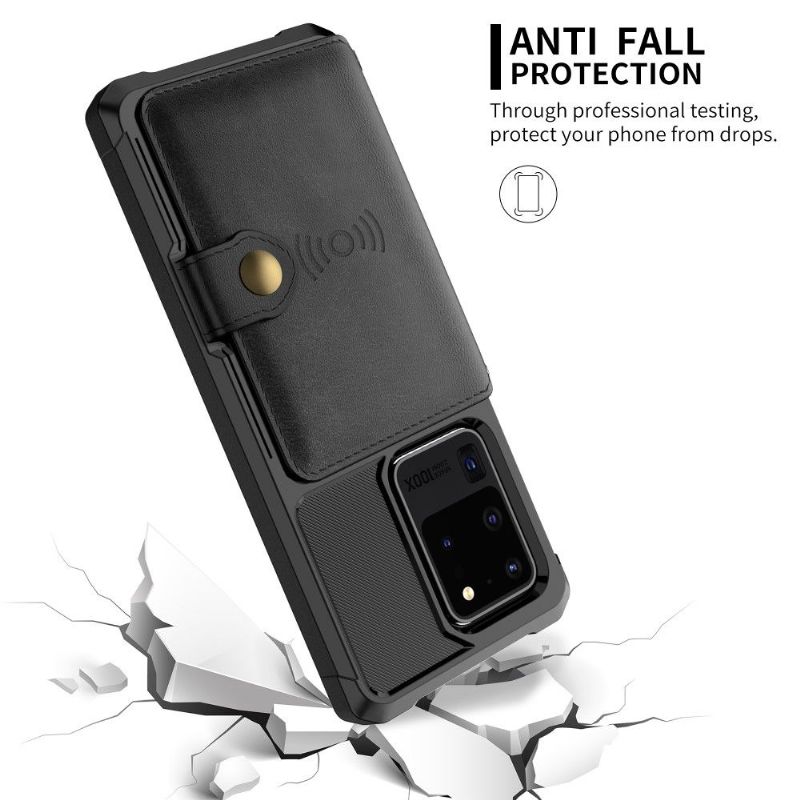 Coque Samsung Galaxy S20 Ultra effet cuir porte cartes