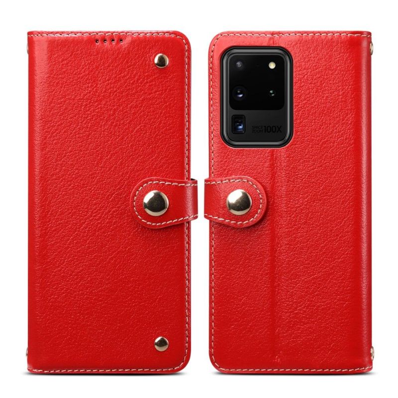 Housse Samsung Galaxy S20 Ultra cuir premium coutures