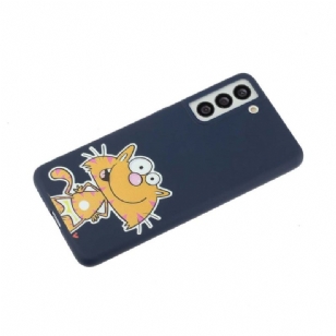 Coque Samsung Galaxy S22 5G Chat Cartoon à Lanière