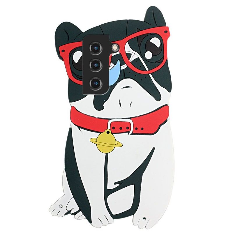 Coque Samsung Galaxy S22 5G Chien 3D avec sangle