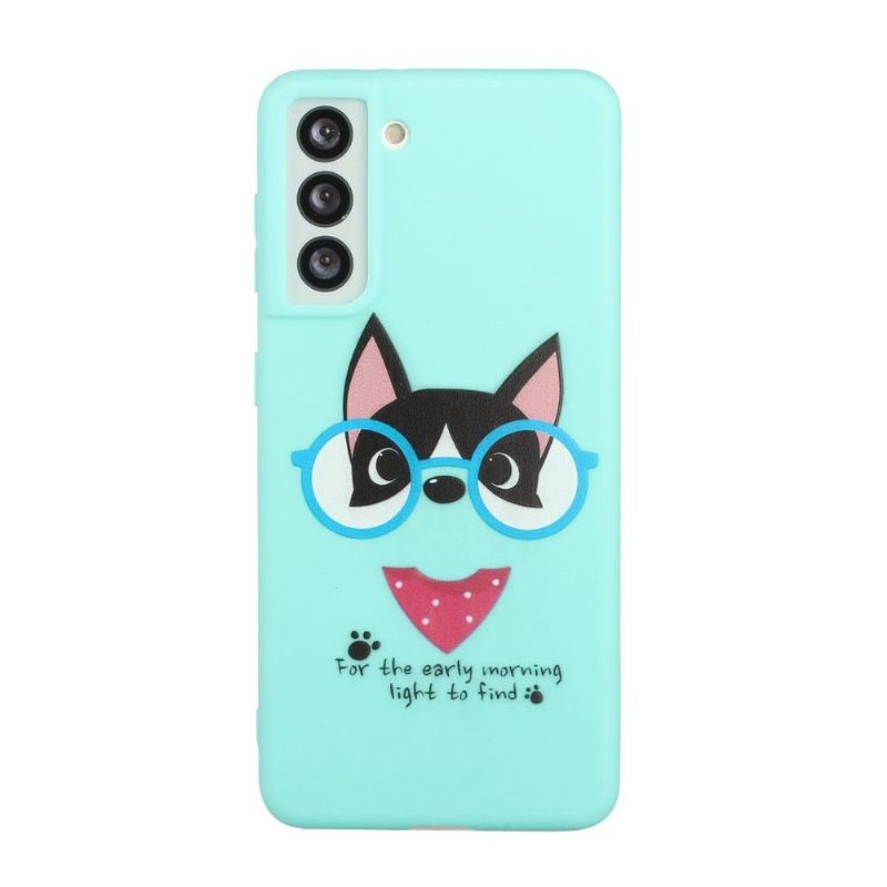 Coque Samsung Galaxy S22 5G illustration chien à lanière