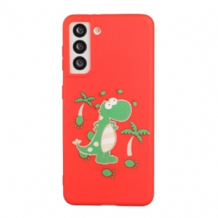 Coque Samsung Galaxy S22 5G illustration dinosaure à lanière