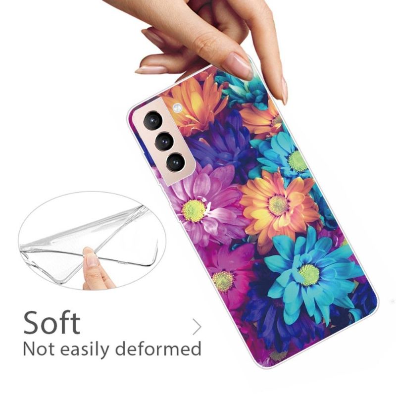 Coque Samsung Galaxy S22 5G Marguerites Colorées