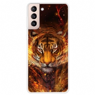 Coque Samsung Galaxy S22 5G Tigre de feu