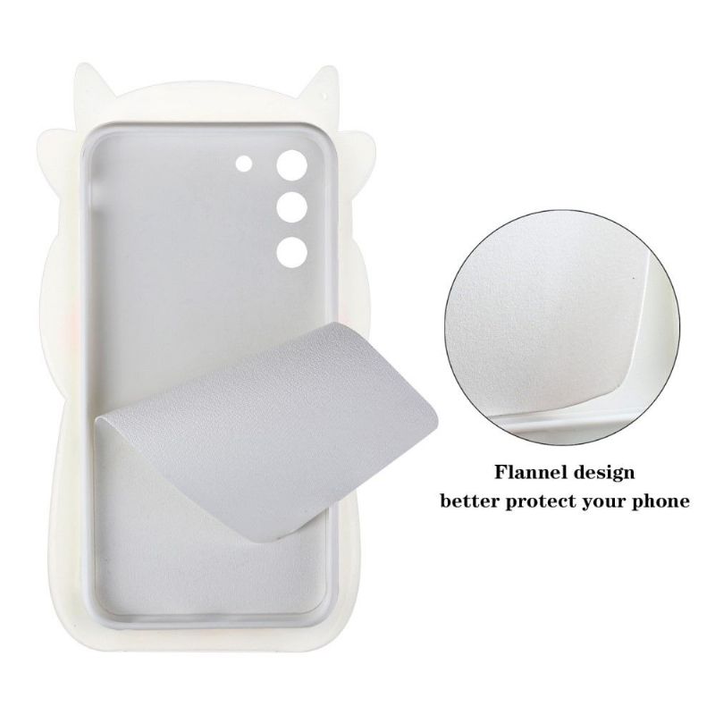 Coque Samsung Galaxy S22 5G Vache 3D avec sangle