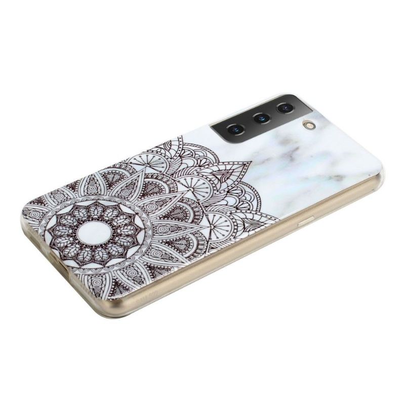 Coque Samsung Galaxy S22 Marbre et Mandala