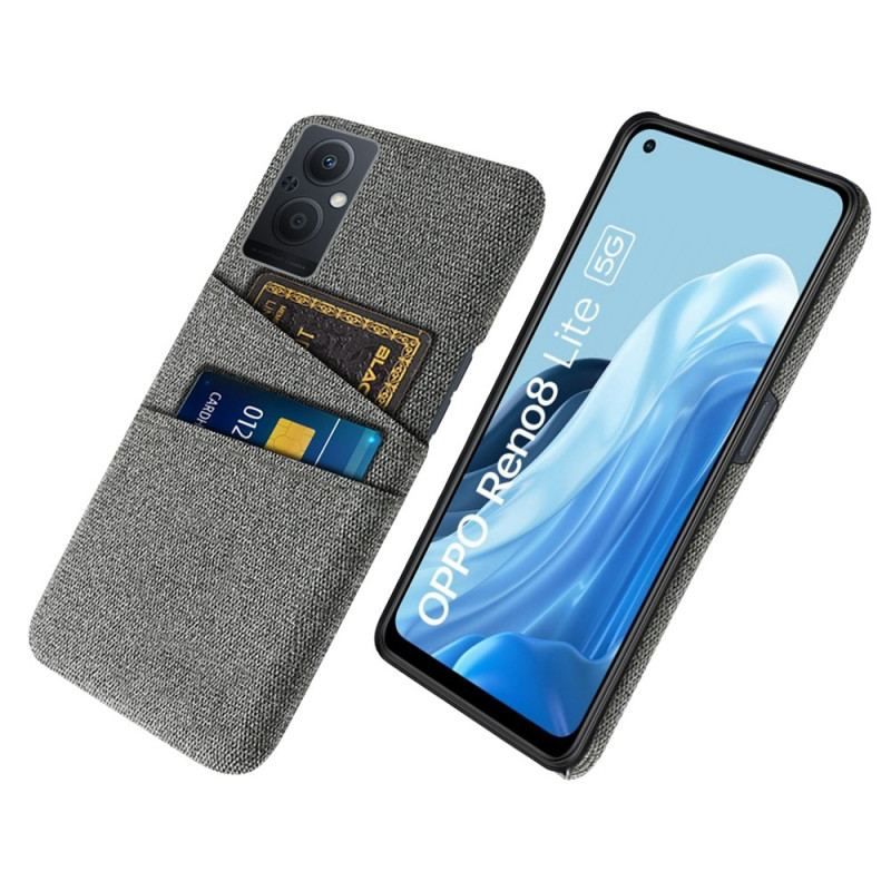 Coque Oppo Reno 8 Lite Tissu Porte-Cartes