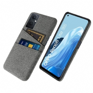 Coque Oppo Reno 8 Lite Tissu Porte-Cartes