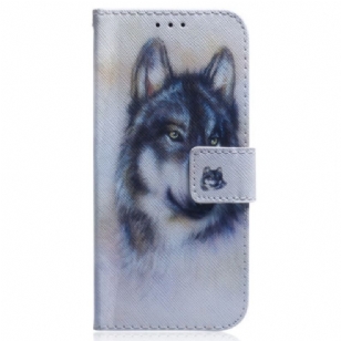 Housse Oppo Reno 8 Lite Loup Aquarelle