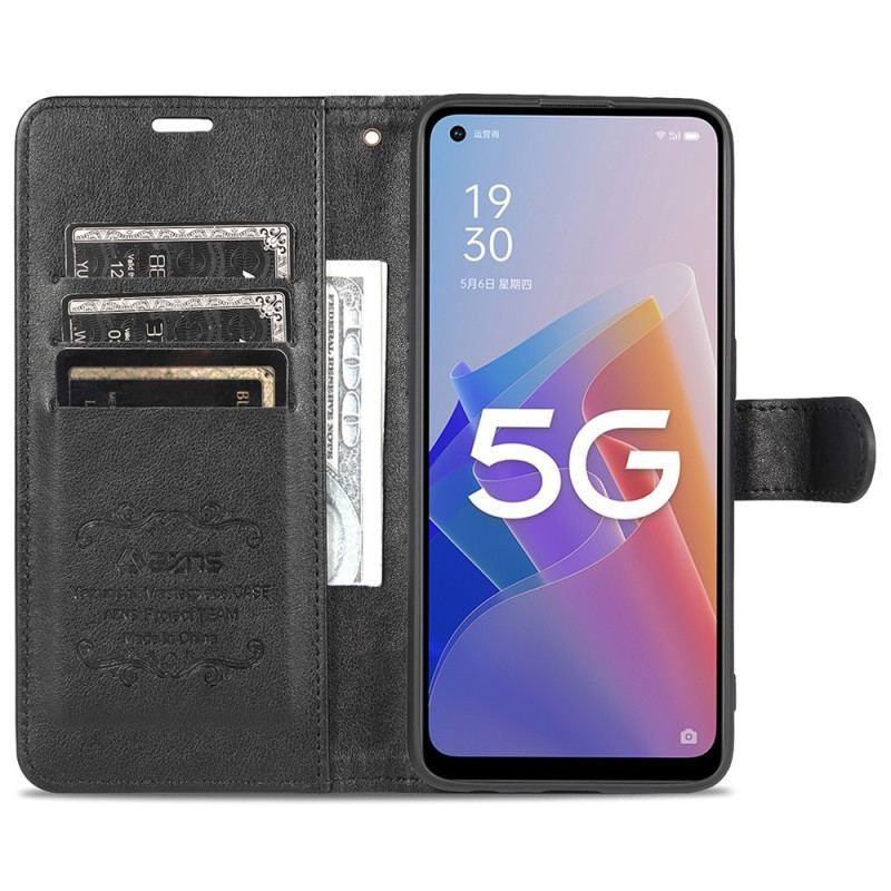 Housse Oppo Reno 8 Lite Style Cuir AZNS